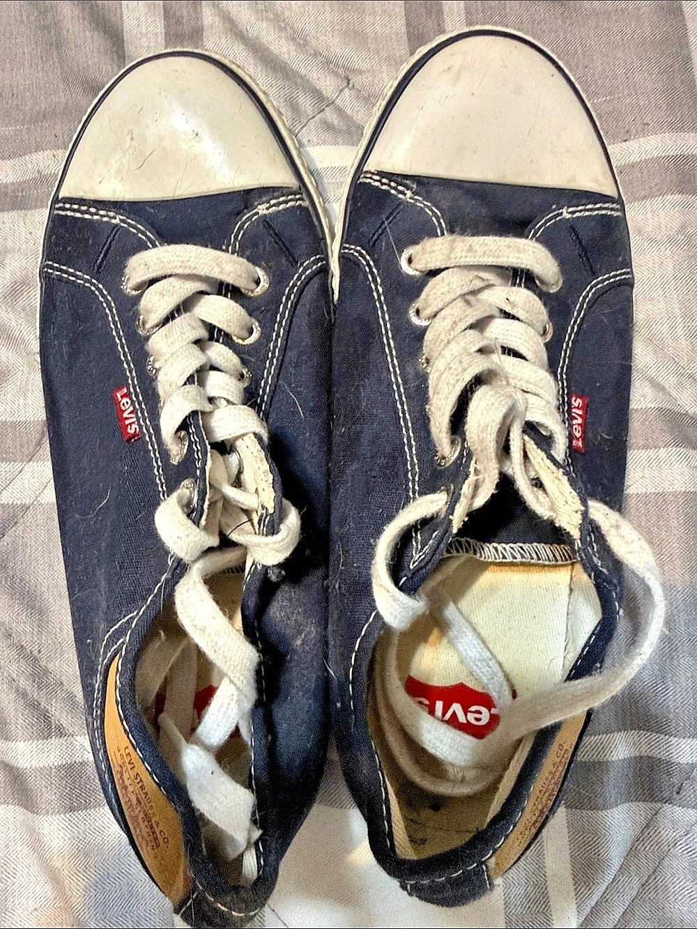 Levi’s  Women's Blue & White Low Top Sneakers